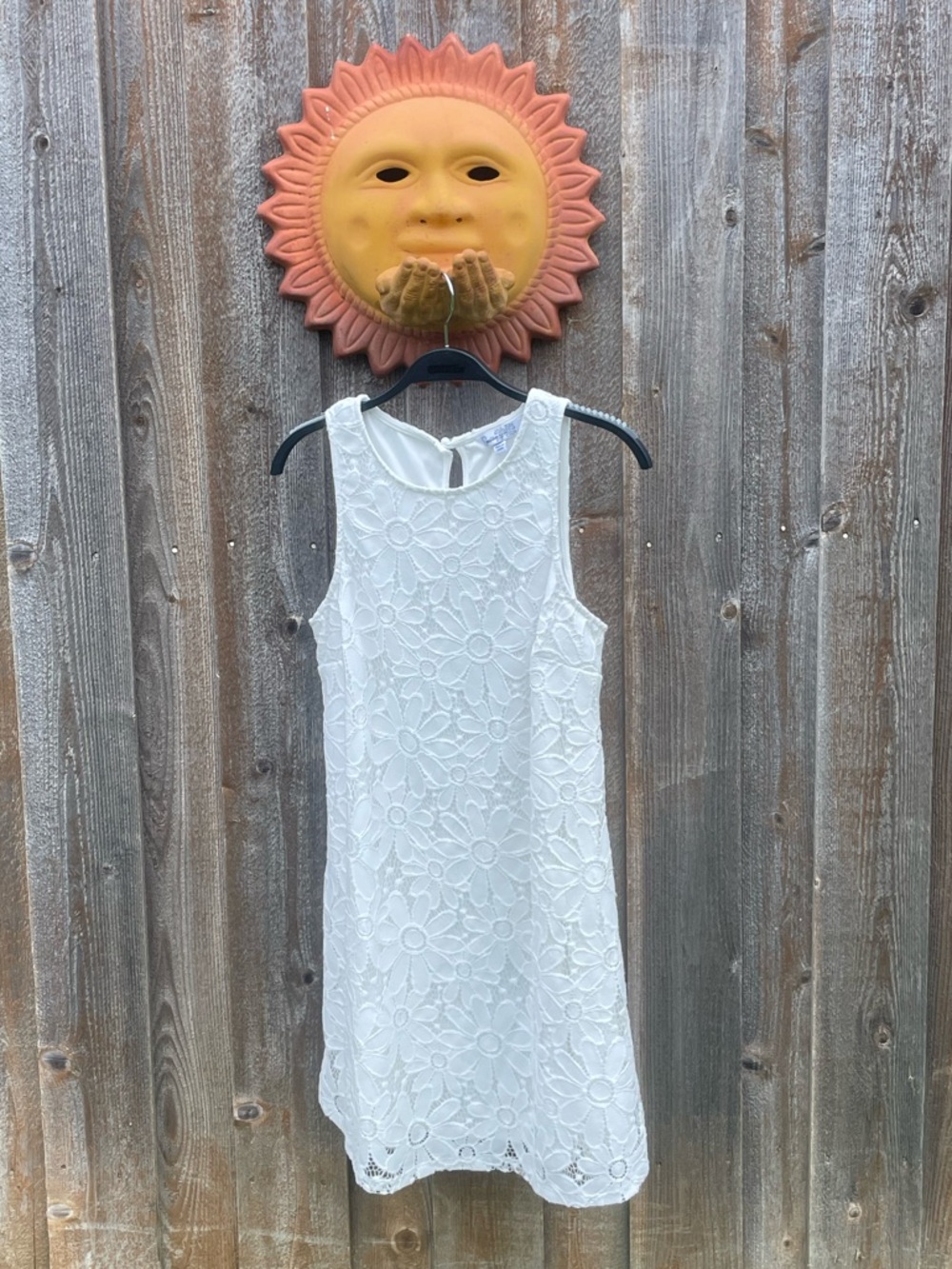 Speechless White Floral Lace Sleeveless Dress for Girls